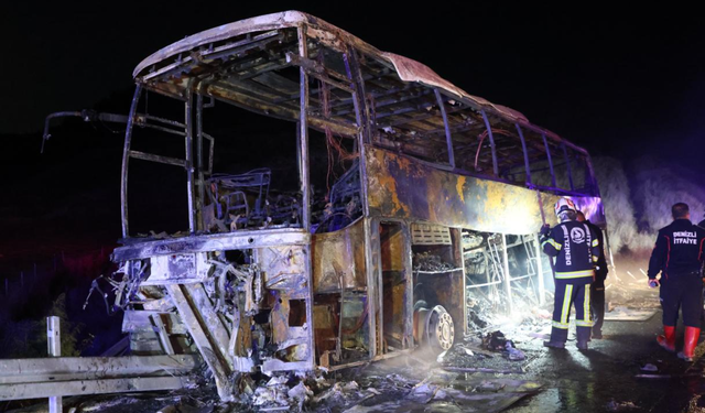 Denizli’de Facia: Yolcu Otobüsü Alevlere Teslim Oldu, 8 Can Kaybı