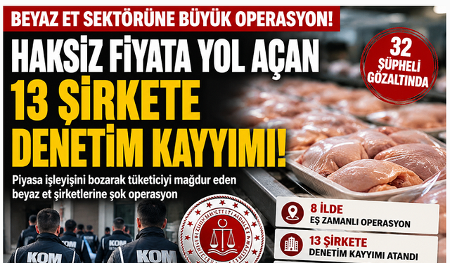 Beyaz Et Sektörüne Operasyon: 13 Şirkete Denetim Kayyımı Atandı, 32 Gözaltı
