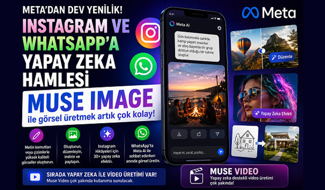 Meta'dan Instagram ve WhatsApp'a Yapay Zeka Hamlesi: "Muse Image" Dönemi Başlıyor