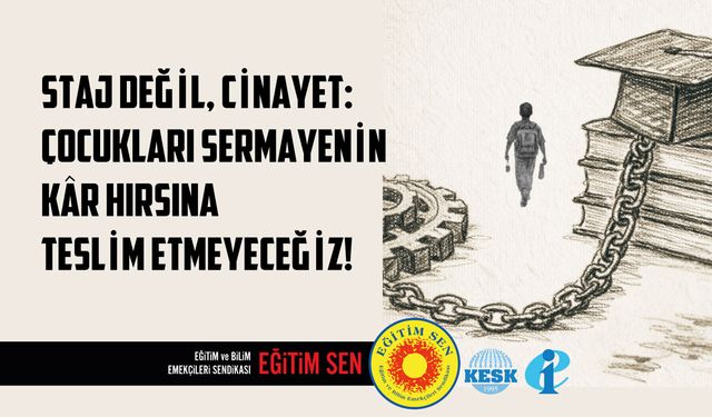 Eğitim Sen: "Bu Bir Kaza Değil, İş Cinayeti; Çocukları Sermayenin Kâr Hırsına Teslim Etmeyeceğiz"