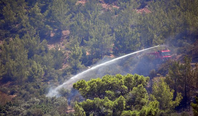 Mersin Büyükşehir, Eskiyörük Karatepe mevkiinde çıkan yangına müdahale etmeyi sürdürüyor