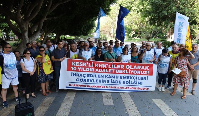 KESK’li KHK’liler, “Ağaç Kabuğu Yesinler” Zihniyetine Karşı Adalet Bakanlığı Önünde 24 Saat Nöbet Tutacak