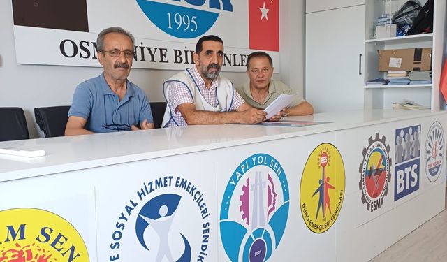 KESK Osmaniye: “On yıllık hukuksuzluğun ve katledilen adaletin nöbetindeyiz”