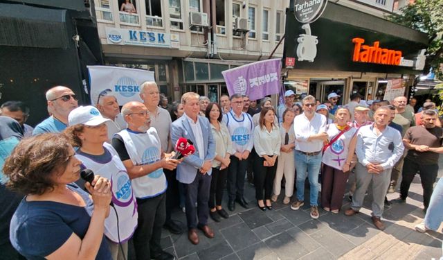 Murat Emir ve CHP heyetinden KESK’in KHK eylemine dayanışma ziyareti