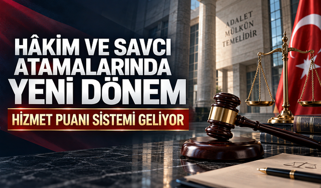 Hâkim ve Savcıların Atamalarında Yeni Dönem: Hizmet Puanı Sistemi Geliyor