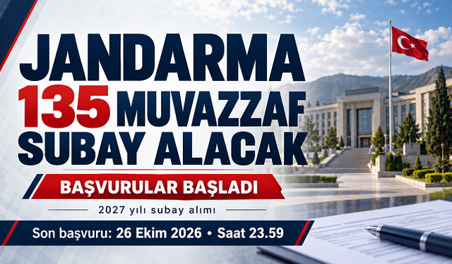Jandarma 135 muvazzaf subay alacak: Başvurular başladı