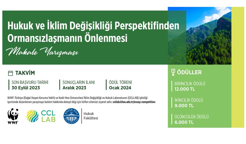 “Hukuk ve İklim Değişikliği Perspektifinden Ormansızlaşmanın Önlenmesi” Makale Yarışması
