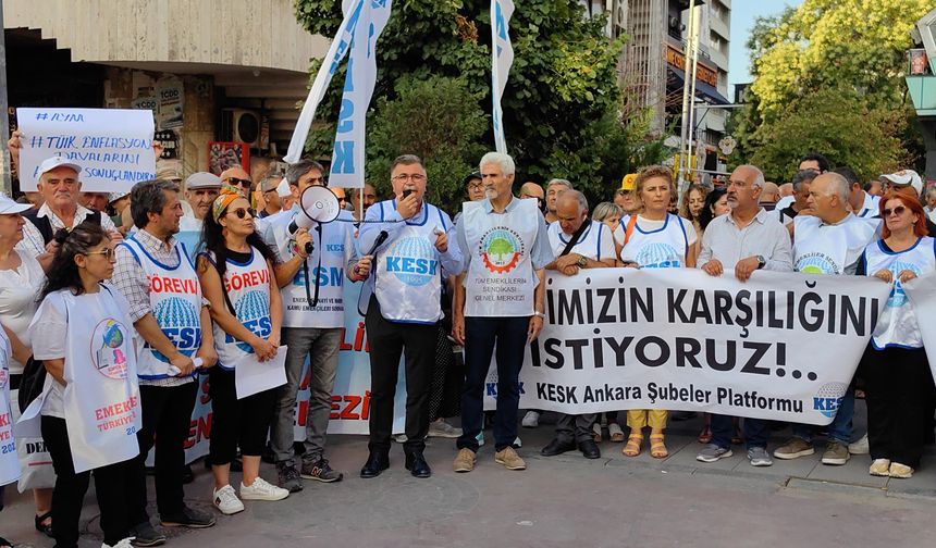 KESK Eş Genel Başkanı Ahmet Karagöz; "Sefalete Teslim Olmayacağız" dedi.