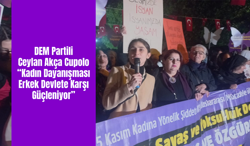 DEM Partili Milletvekili Ceylan Akça Cupolo: “Kadın Dayanışması Erkek Devlete Karşı Güçleniyor”