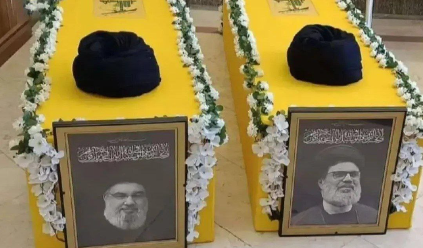 Lübnan medyası, Seyyid Hasan Nasrallah ve Haşim Safiyuddin’in tabutlarının ilk görüntüsünü yayınladı