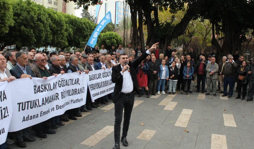 Ekrem İmamoğlu ve tüm gözaltılar Adana'da Protesto Edildi CHP Adana İl Başkanı Anıl Tanburoğlu Çağrı