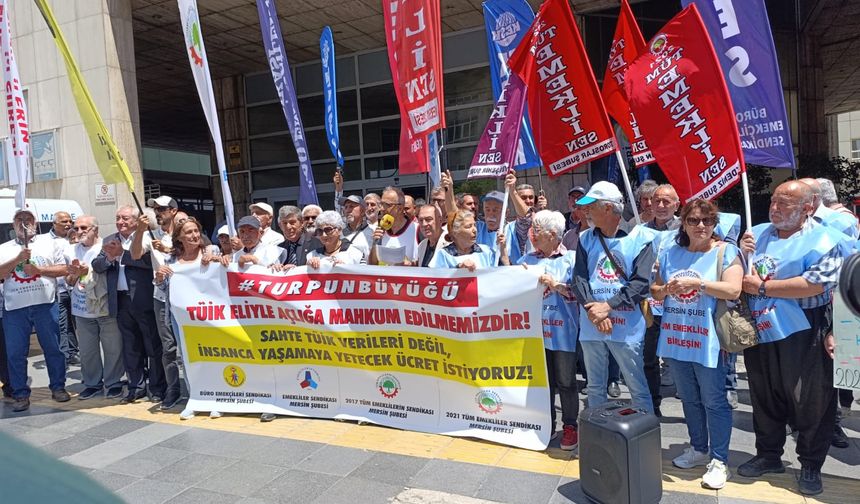 Mersin’de BES ve Emekli Sendikalarından Ortak Tepki: TÜİK Verileriyle Açlığa Mahkûm Ediliyoruz!