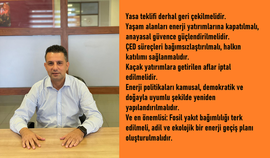 Eser Demirçin: "Zeytinlik alanların taşınması mümkün değildir"