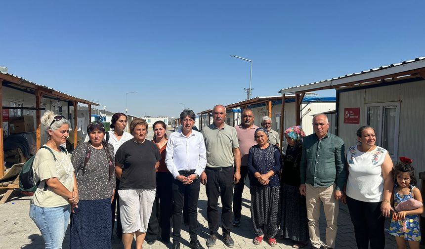 Milletvekili Bozan, Adıyaman’da tehdit edilen konteyner kentteki depremzedeleri ziyaret etti