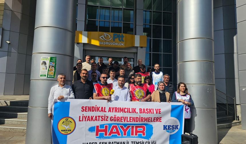 Haber-Sen Batman İl Temsilcisi Enes Cengiz, Batman PTT’de sendikal baskı ve kayırmacılık var