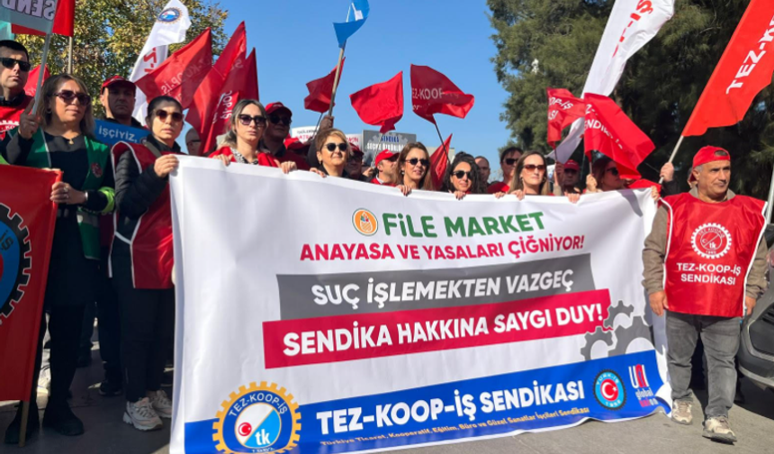 File Market Direnişi Büyüyor: “İşçilerin Birliği Sermayeyi Yenecek!”