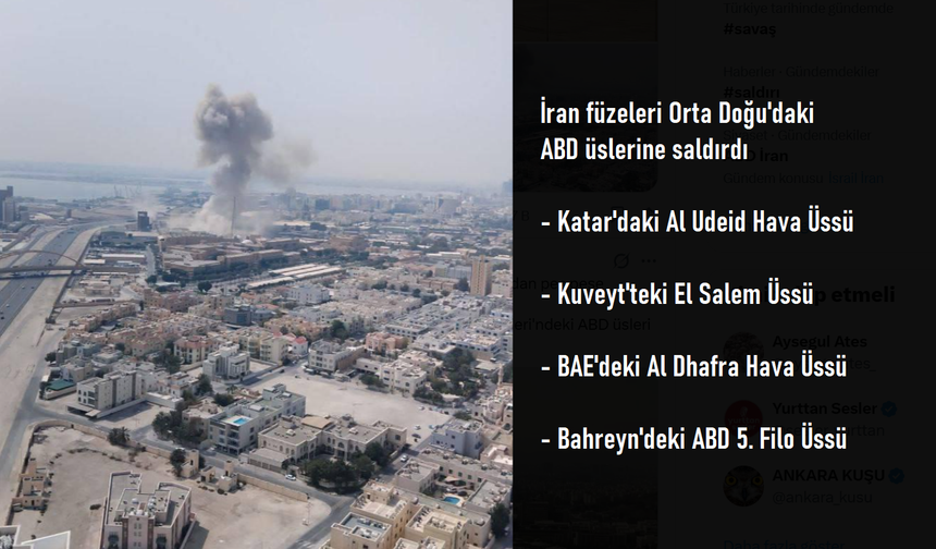 İran’dan Katar, BAE, Bahreyn ve Kuveyt’teki Amerikan tesislerine balistik füze saldırısı