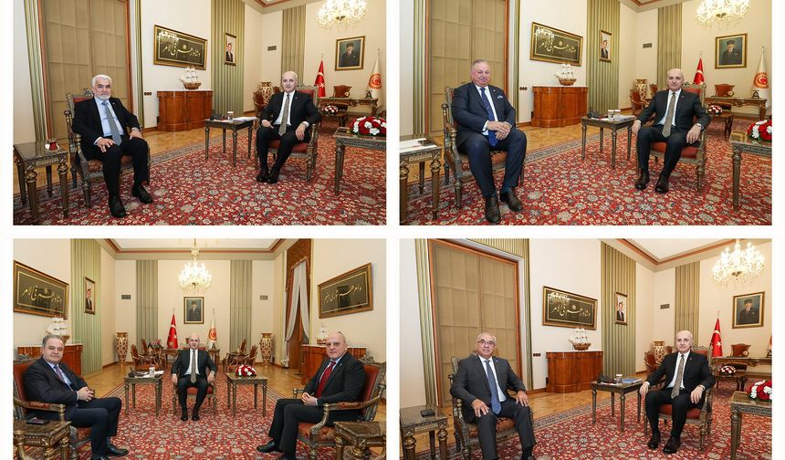 Türkiye Büyük Millet Meclisi Başkanı Numan Kurtulmuş, Siyasi Parti Temsilcilerini Kabul Etti