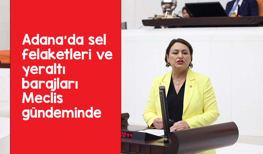 “Adana’da selin bedelini çiftçi ödüyor”: Şevkin yeraltı barajlarını Meclis gündemine taşıdı