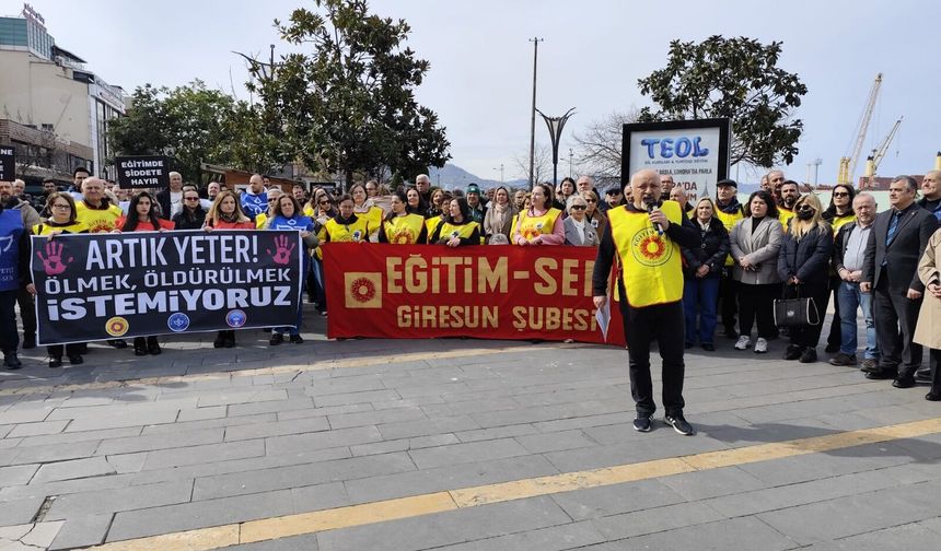 Eğitim Sen Giresun’dan Tepki: “Okullarda Şiddete Artık Yeter”