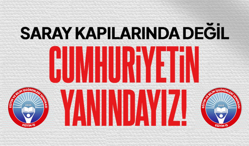 Eğitim-İş: “Narkoz” diye karalanan şey; bu toprakların makûs talihini yenen, tebaayı yurttaş yapan devrimci ruhtur