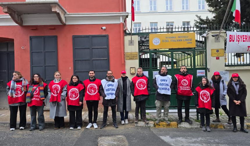 GREV KIRICILARA KARŞI GREVCİ ÖĞRETMENLERDEN BARİKAT