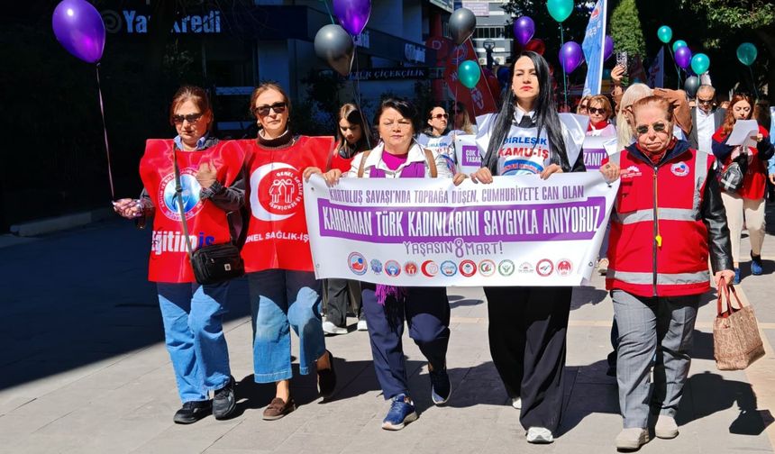 Birleşik Kamu-İş’ten Adana’da 8 Mart Yürüyüşü: “Emekçi Kadınların Mücadelesi Eşitlik Sağlanana Kadar Sürecek”