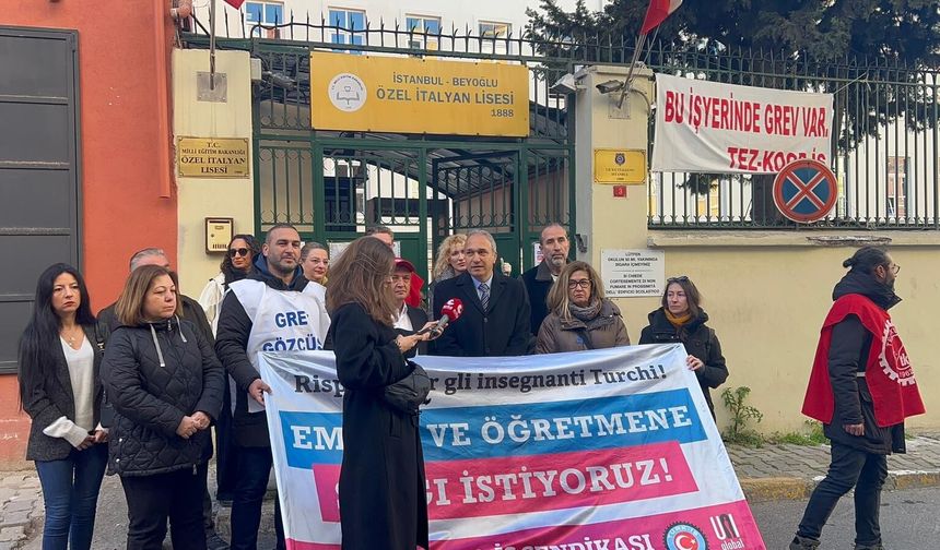 Özel İtalyan Lisesi grevinde 38. gün: “Öğrencilerden alınan ücret yüzde 800 arttı, öğretmen maaşı yüzde 30”