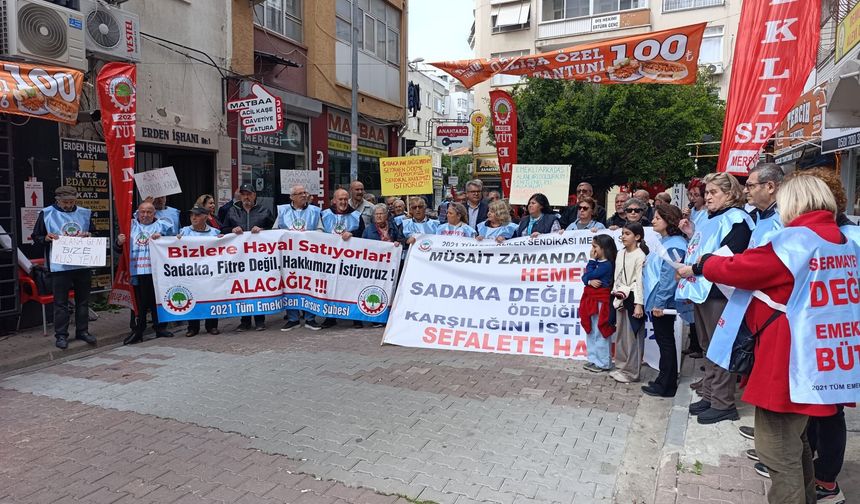 2021 Tüm Emekliler Sendikası Mersin Şubesi, “Haklarımızı İstiyoruz, Sokaklardan Ayrılmayacağız”