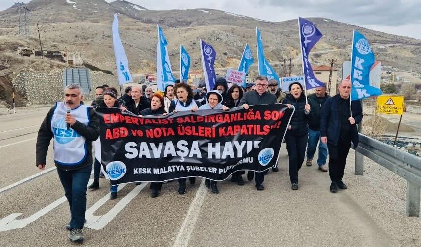 KESK, Malatya Kürecik’te, emperyalist savaş politikalarına karşı eylem gerçekleştirdi