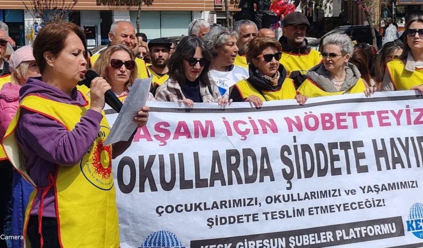 Eğitim Sen Giresun’dan İş Bırakma Eylemi: “Okullarda Şiddet Politik Bir Tercihin Sonucu”