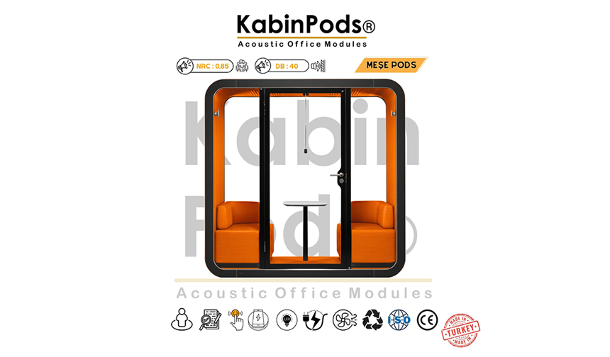 Yeni Nesil Ofislerde Mahremiyet için Kabin Üreticisi KabinPods ile Konfor Odaklı Çözümler
