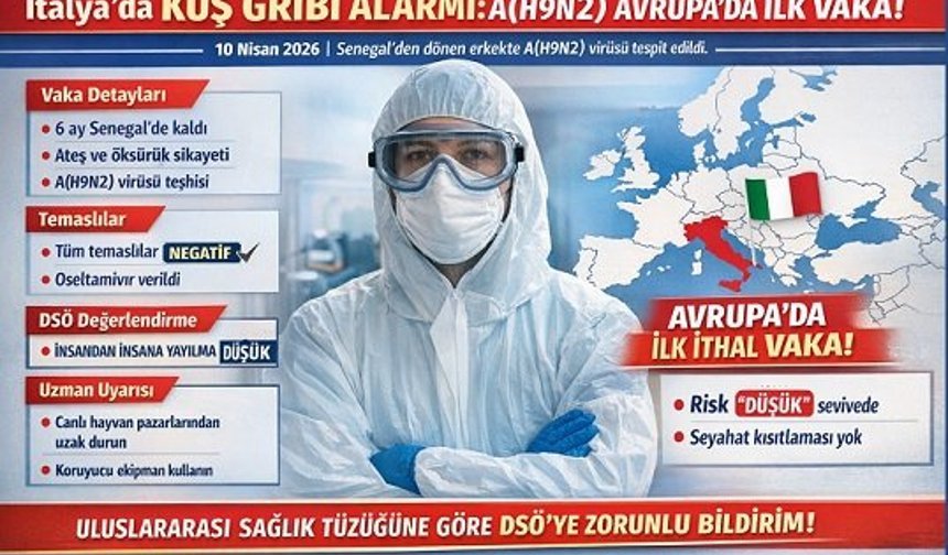 İtalya’da kuş gribi alarmı: Avrupa’da ilk A(H9N2) vakası