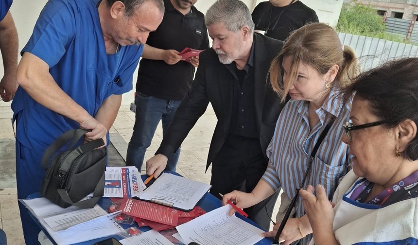 Dev Sağlık-İş’ten Balcalı Hastanesi’nde “Haklarımızı İstiyoruz” Eylemi ve İmza Standı