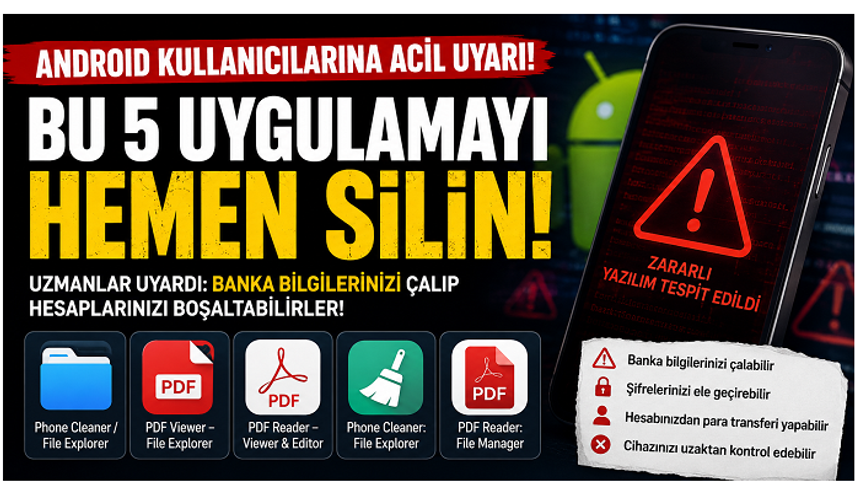 Android Kullanıcılarına Acil Uyarı: Bu 5 Uygulamayı Hemen Silin!