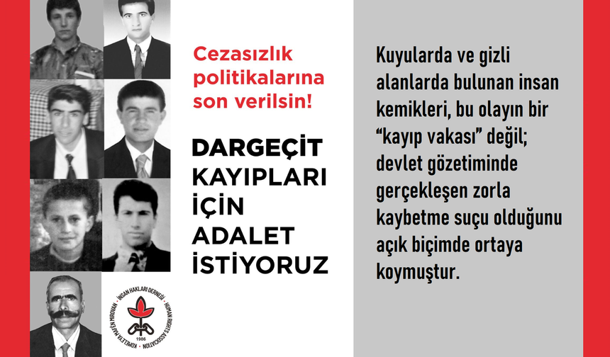 İHD’den Dargeçit Kararına Tepki: “Zamanaşımı Kararı Cezasızlığın Kurumsallaşmasıdır”