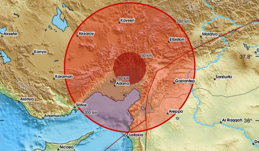 Adana’da 4.9 Büyüklüğünde Deprem: Çevre İllerde de Hissedildi