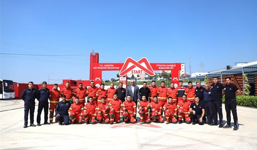 MERSİN BÜYÜKŞEHİR ATA EĞİTİM MERKEZİ, İTFAİYE OKULU GİBİ HİZMET VERİYOR