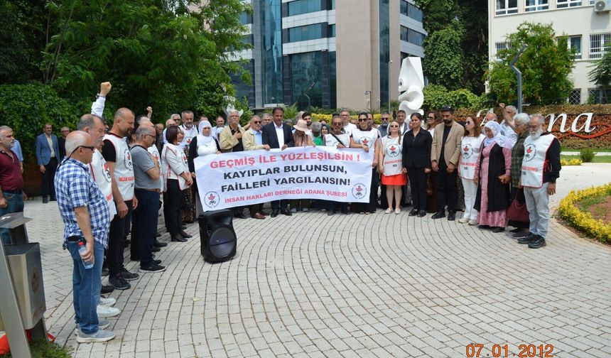 Adana İHD’den Gözaltında Kayıplar Haftası Açıklaması: “Hakikat Ortaya Çıkarılsın, Cezasızlık Son Bulsun”