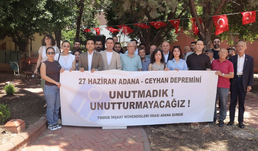 Ceyhan Depremi'nin 28. Yılında Ortak Çağrı: Yapı Stoku Envanteri Acilen Çıkarılmalı