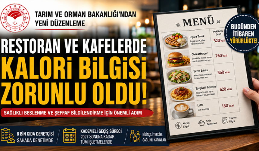 Menülerde Yeni Dönem Başladı: Zincir Restoranlarda Kalori Bilgisi Zorunlu Oldu