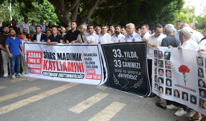 Madımak’ın 33. Yılında Adana Emek ve Demokrasi Platformundan Adalet ve Yüzleşme Çağrısı