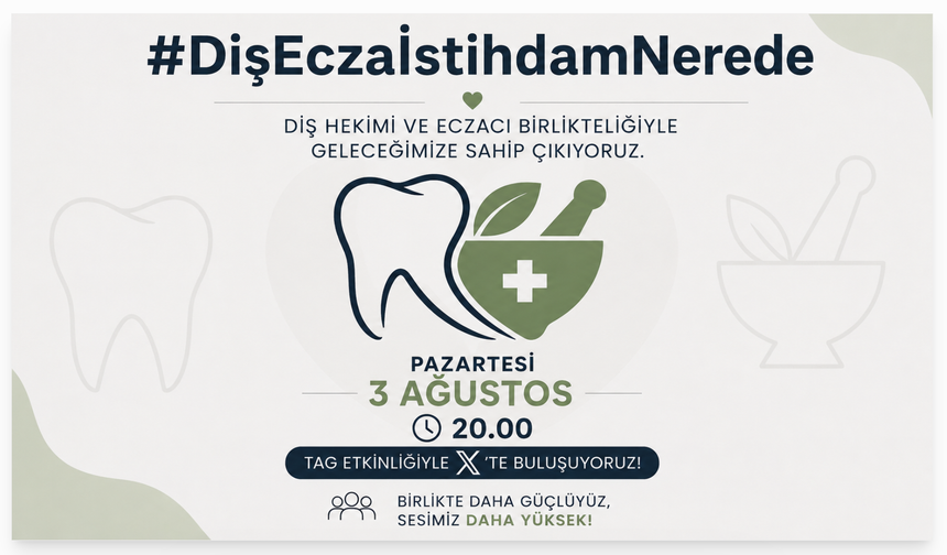 Diş Hekimleri ve Eczacılar Ortak Tepki Gösterdi: "İstihdam Nerede?"