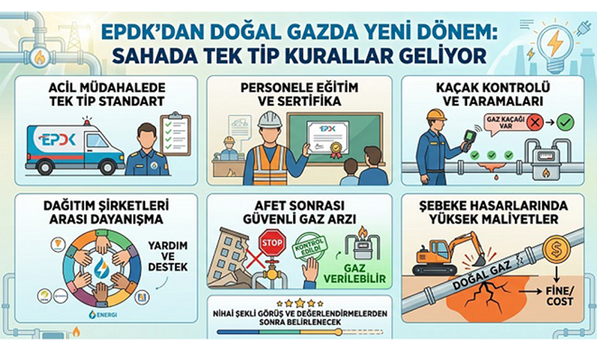 EPDK’DAN DOĞAL GAZDA YENİ DÖNEM: SAHADA TEK TİP KURALLAR GELİYOR