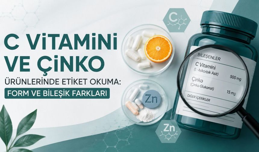 C Vitamini ve Çinko Ürünlerinde Etiket Okuma: Form ve Bileşik Farkları