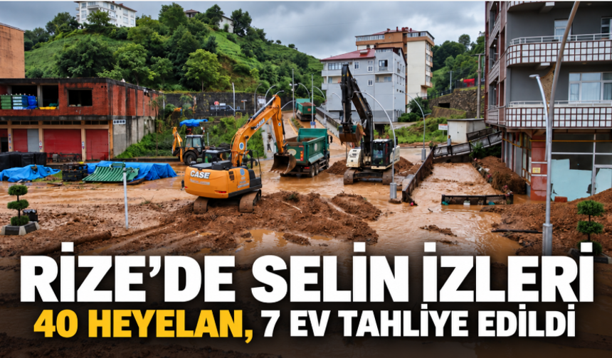 Rize’yi sağanak vurdu: 40 heyelan, su baskınları ve tahliyeler