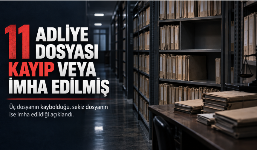 Mahkeme ve İcra Müdürlüklerinde 11 Dosya Kayıp veya İmha Edilmiş