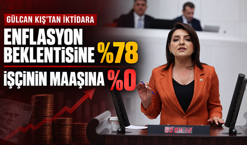 Gülcan Kış: İktidar enflasyon beklentisini yüzde 78 artırdı, işçinin maaşına zam yapmadı
