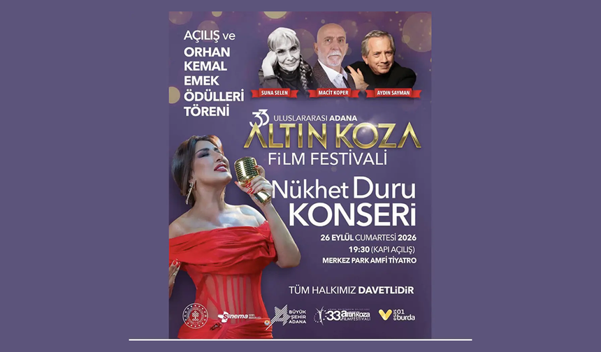 33. Uluslararası Adana Altın Koza Film Festivali bugün başlıyor
