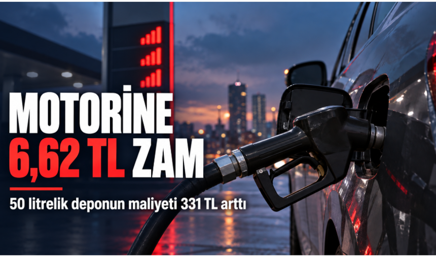Motorine 6,62 TL Zam: Depo Maliyeti Bir Gecede 331 TL Arttı